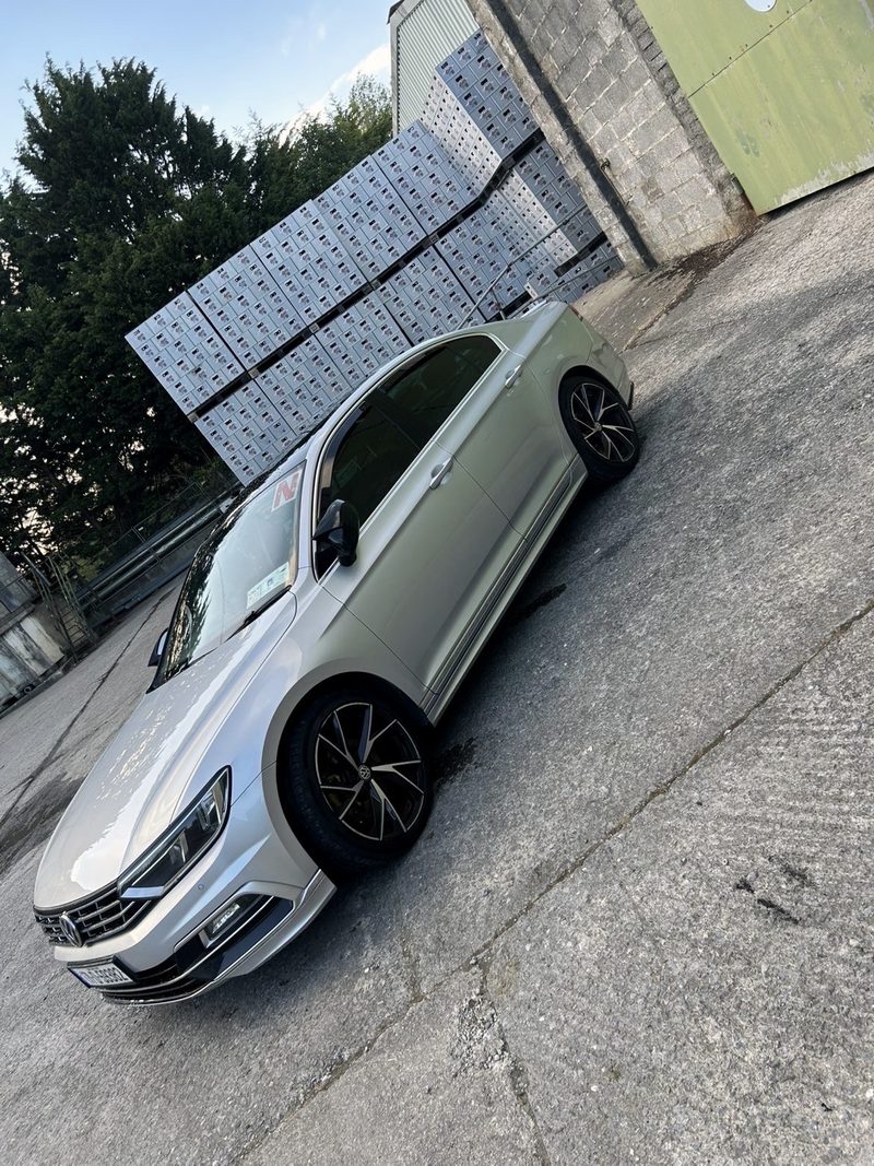 Silver VW Passat, rear windows